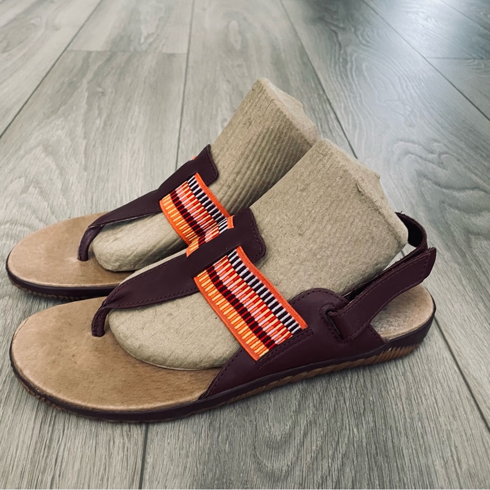Sorel,HAND CRAFTED Natural Rubber size 9/40 brown,women’s sandals